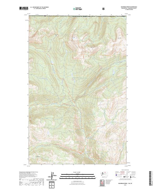 Bauerman Ridge topographic map thumbnail