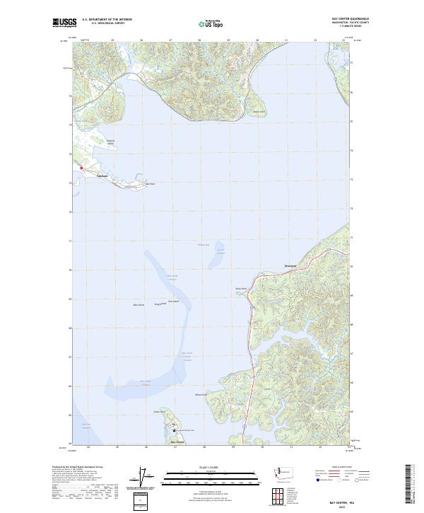 Bay Center topographic map thumbnail