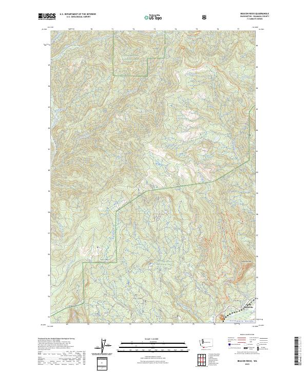 Beacon Rock topographic map thumbnail