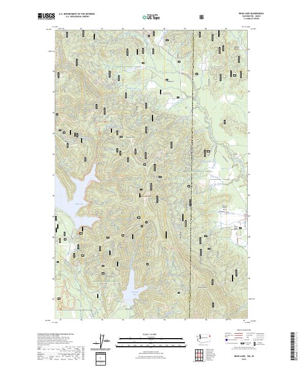 Bead Lake topographic map thumbnail