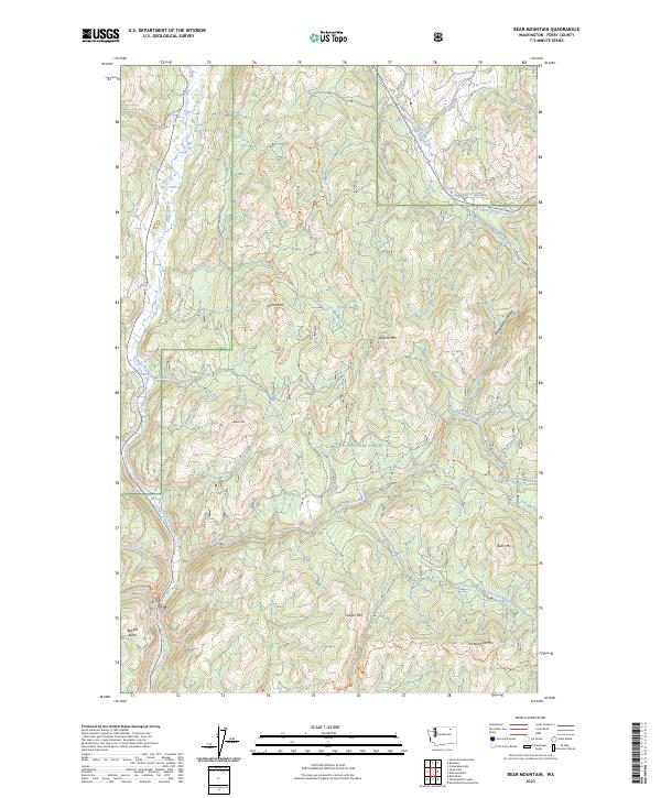 Bear Mountain topographic map thumbnail