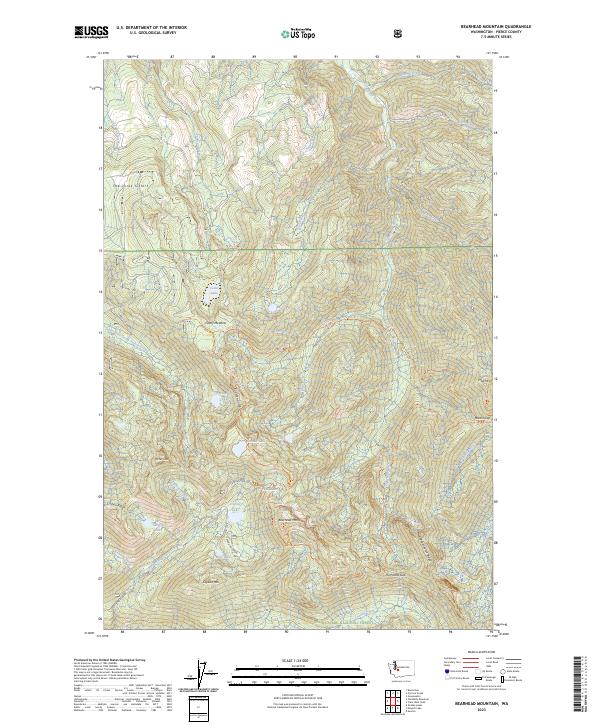 Bearhead Mountain topographic map thumbnail