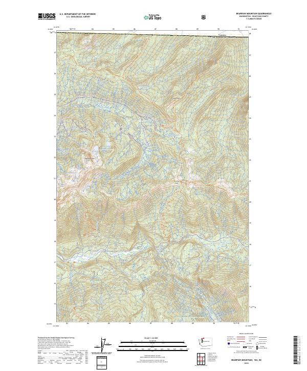 Bearpaw Mountain topographic map thumbnail
