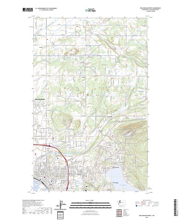 Bellingham North topographic map thumbnail