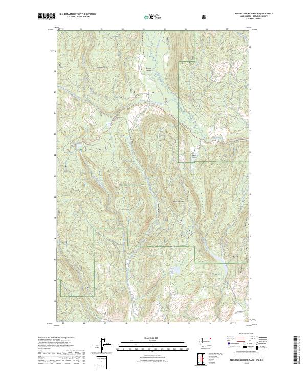 Belshazzar Mountain topographic map thumbnail