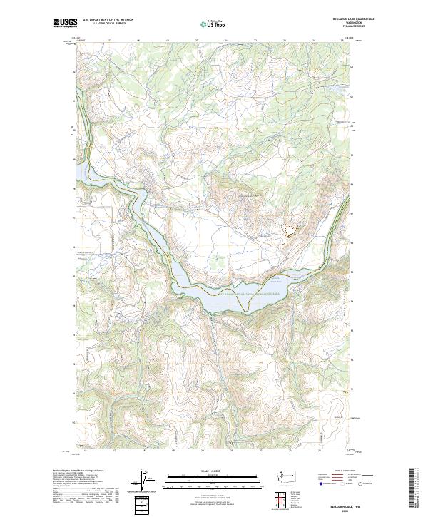 Benjamin Lake topographic map thumbnail