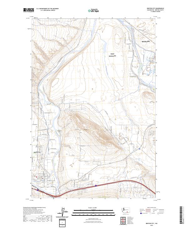 Benton City topographic map thumbnail