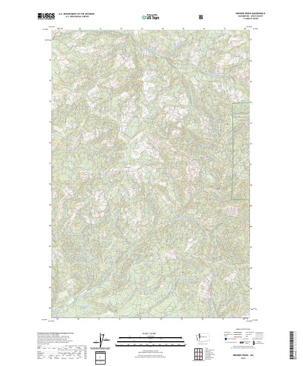 Bernier Creek topographic map thumbnail