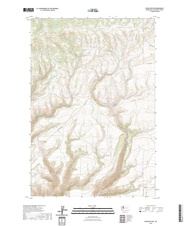 Bickleton NW topographic map thumbnail