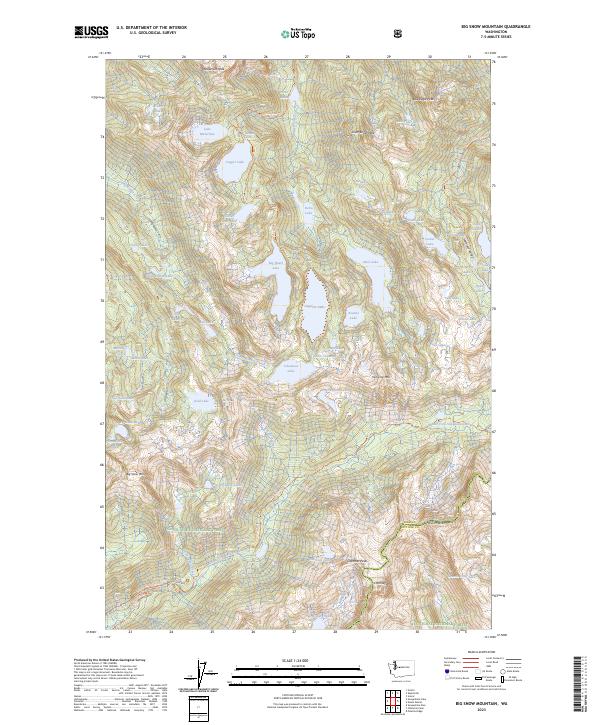 Big Snow Mountain topographic map thumbnail