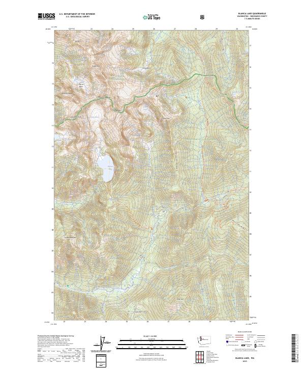 Blanca Lake topographic map thumbnail