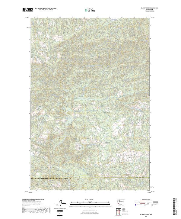 Blaney Creek topographic map thumbnail