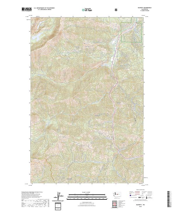 Blewett topographic map thumbnail