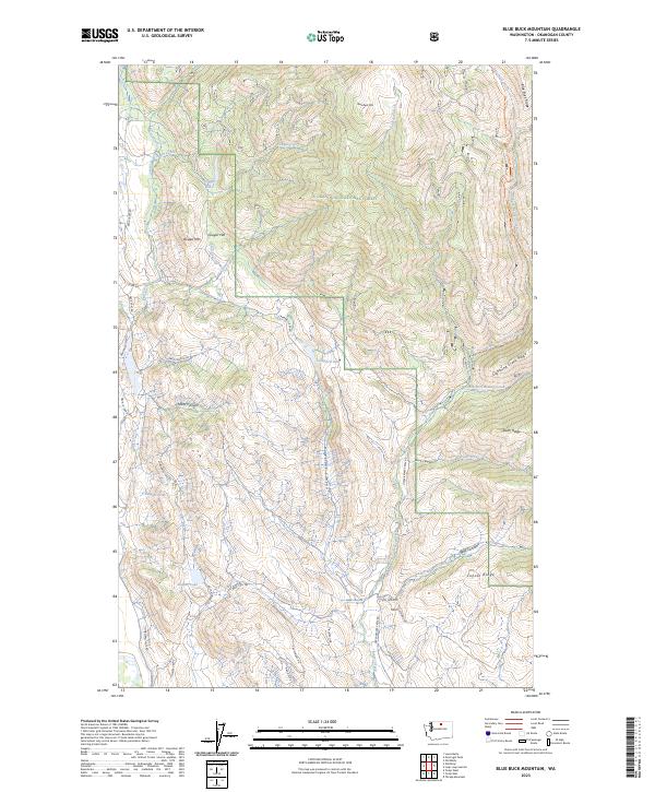 Blue Buck Mountain topographic map thumbnail