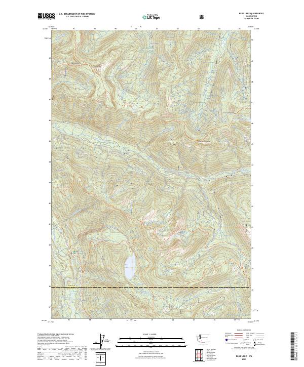 Blue Lake topographic map thumbnail