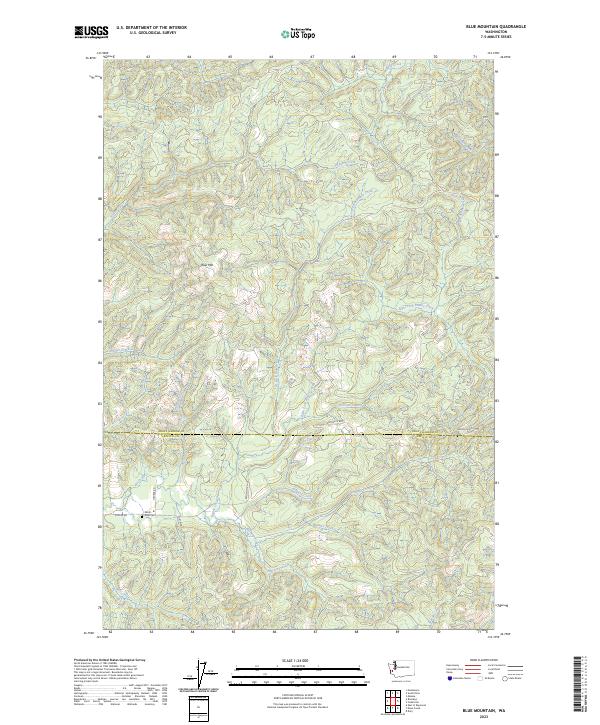 Blue Mountain topographic map thumbnail