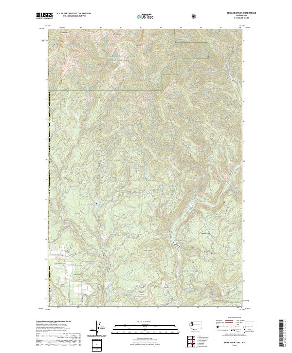 Bobs Mountain topographic map thumbnail