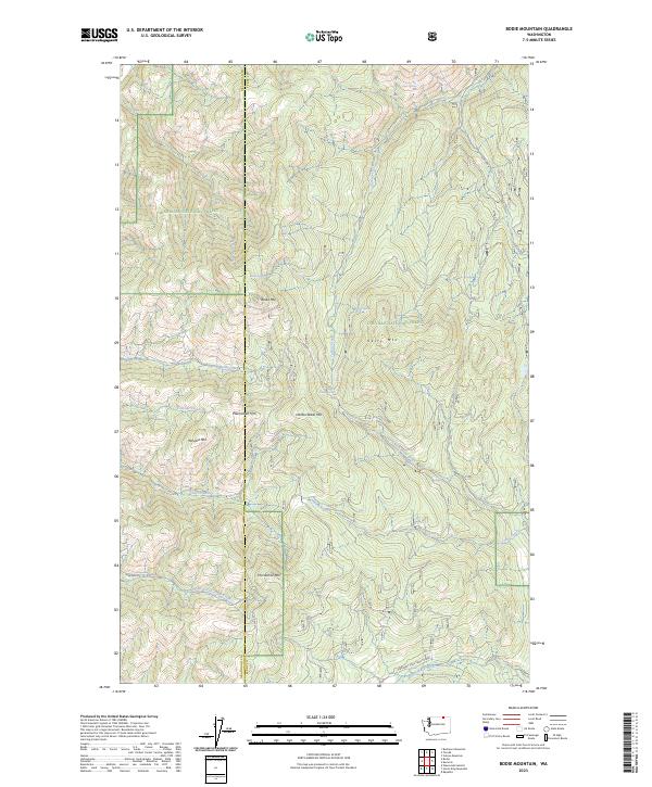 Bodie Mountain topographic map thumbnail