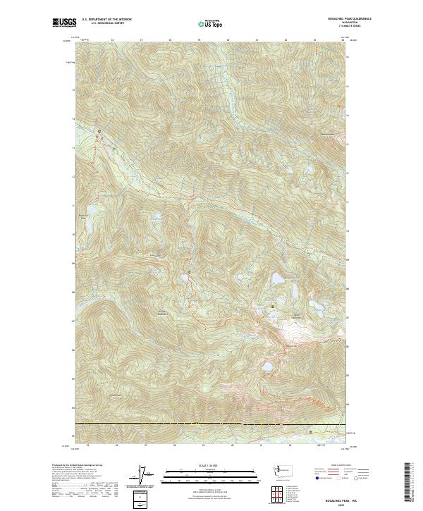Bogachiel Peak topographic map thumbnail