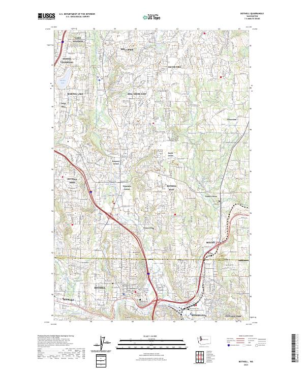Bothell topographic map thumbnail