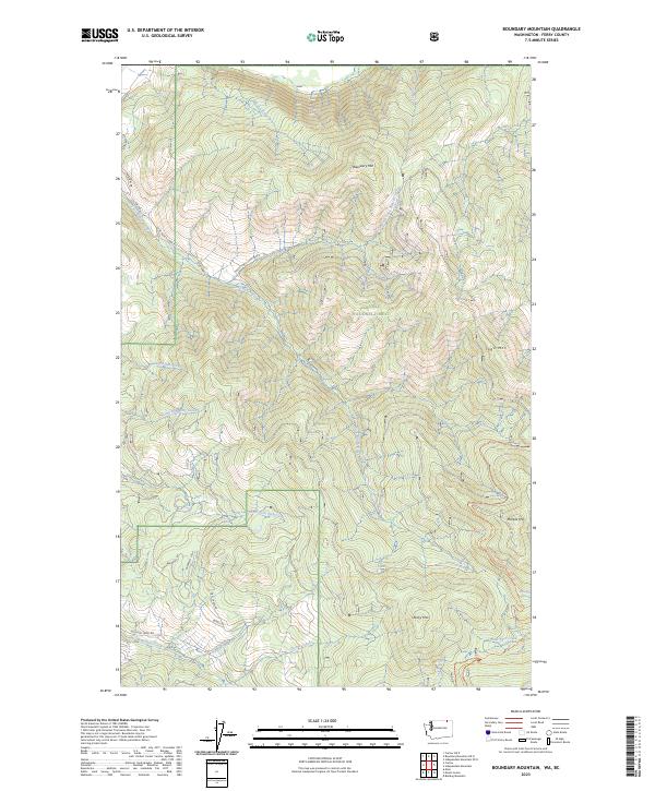 Boundary Mountain topographic map thumbnail