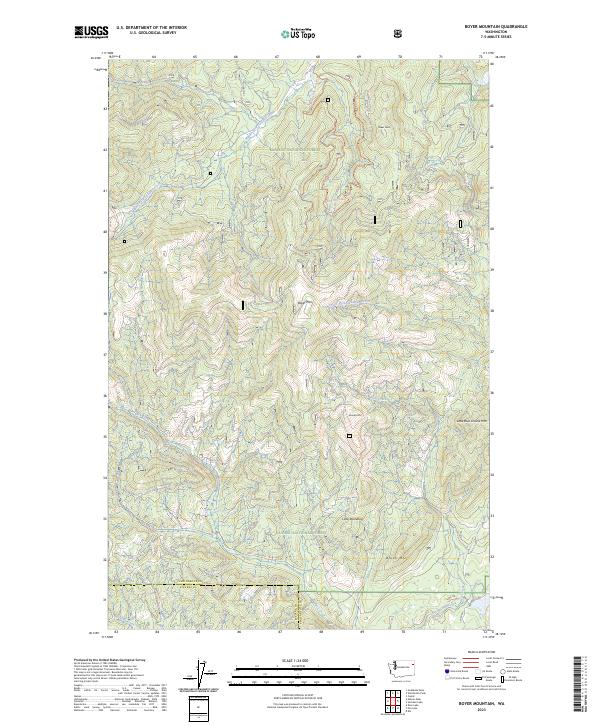 Boyer Mountain topographic map thumbnail