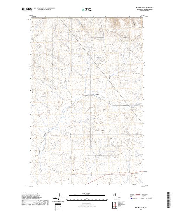 Broadax Draw topographic map thumbnail