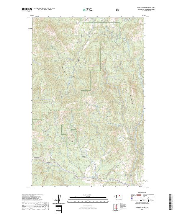 Buck Mountain topographic map thumbnail