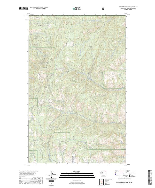 Buckhorn Mountain topographic map thumbnail