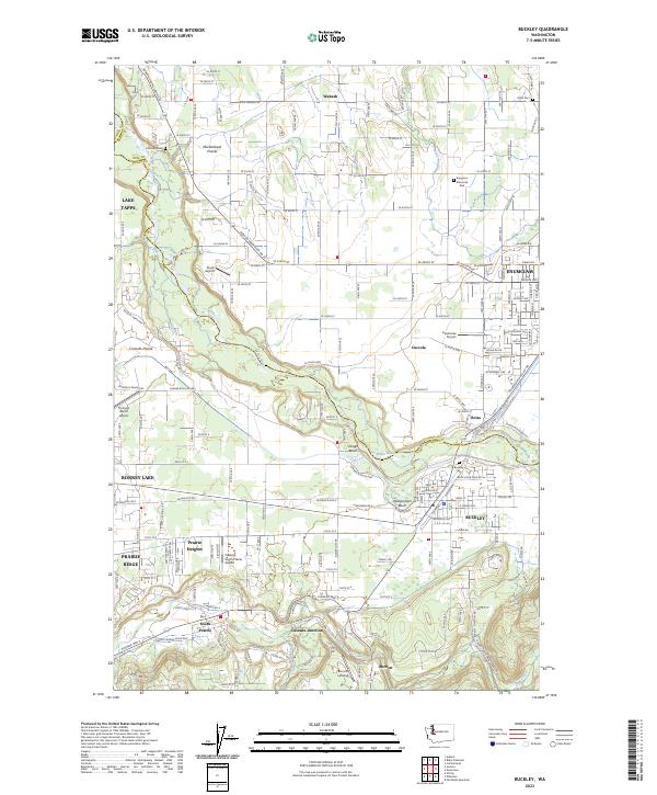 Buckley topographic map thumbnail