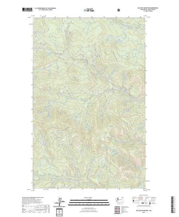 Bulldog Mountain topographic map thumbnail