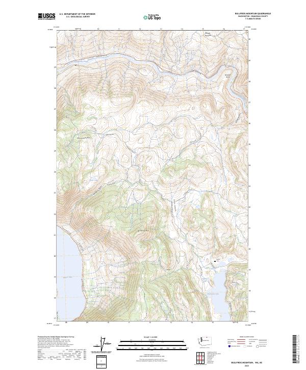 Bullfrog Mountain topographic map thumbnail