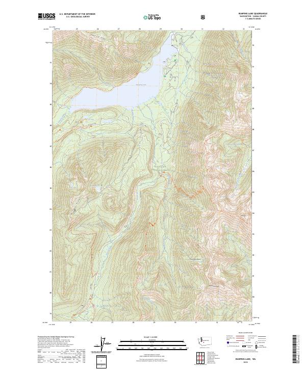 Bumping Lake topographic map thumbnail