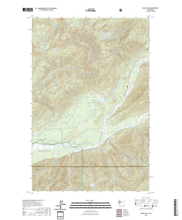 Bunch Lake topographic map thumbnail