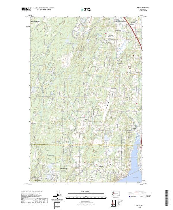 Burley topographic map thumbnail