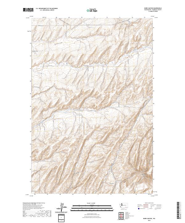 Burr Canyon topographic map thumbnail