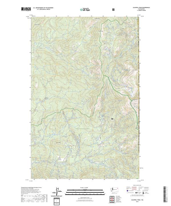 Calispell Peak topographic map thumbnail