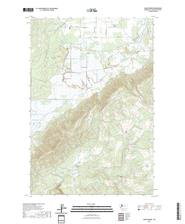 Camas Prairie topographic map thumbnail