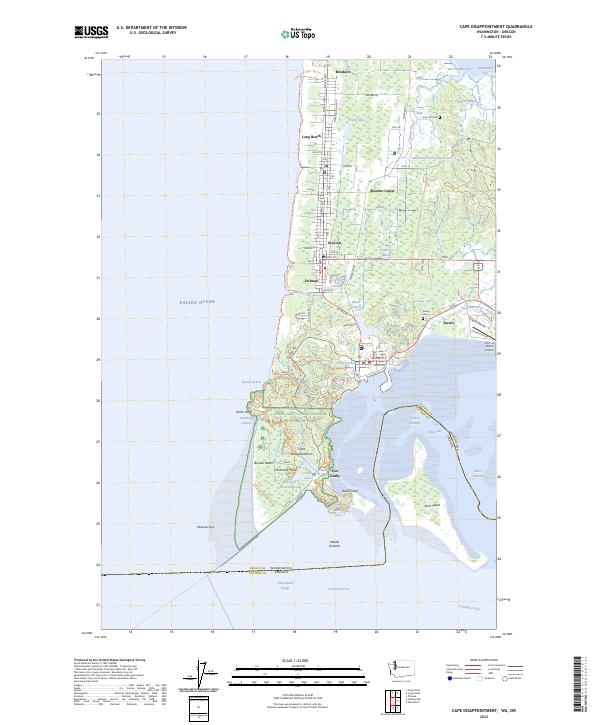 Cape Disappointment topographic map thumbnail