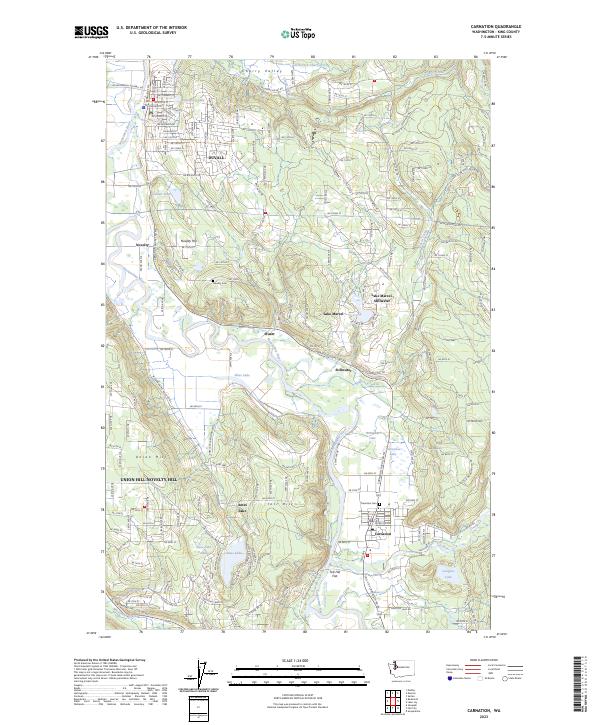 Carnation topographic map thumbnail