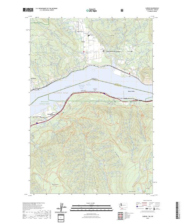 Carson topographic map thumbnail