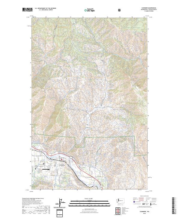 Cashmere topographic map thumbnail