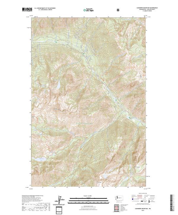 Cashmere Mountain topographic map thumbnail