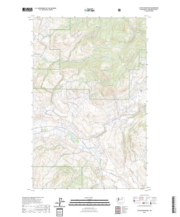 Cayuse Mountain topographic map thumbnail