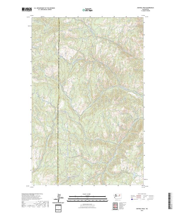 Central Peak topographic map thumbnail