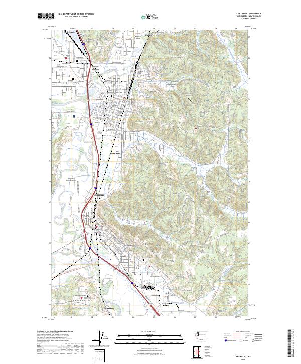 Centralia topographic map thumbnail