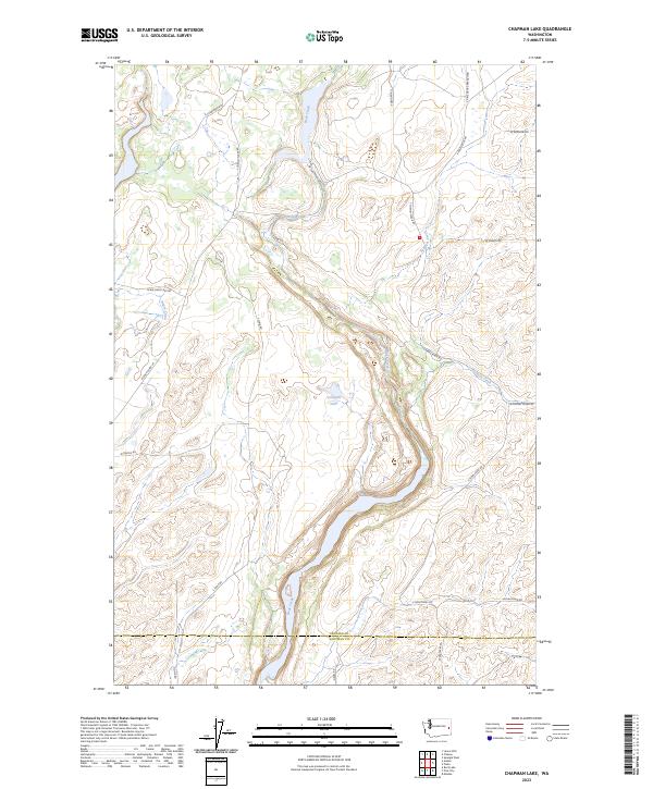 Chapman Lake topographic map thumbnail