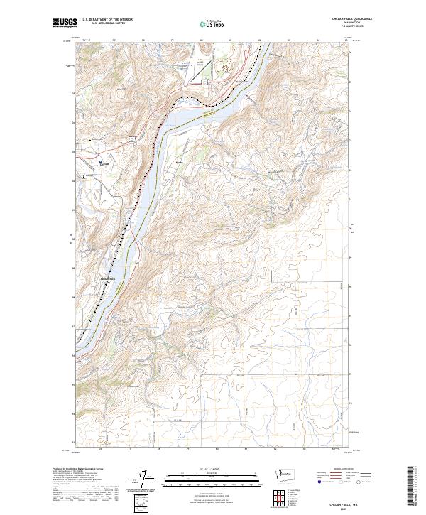 Chelan Falls topographic map thumbnail