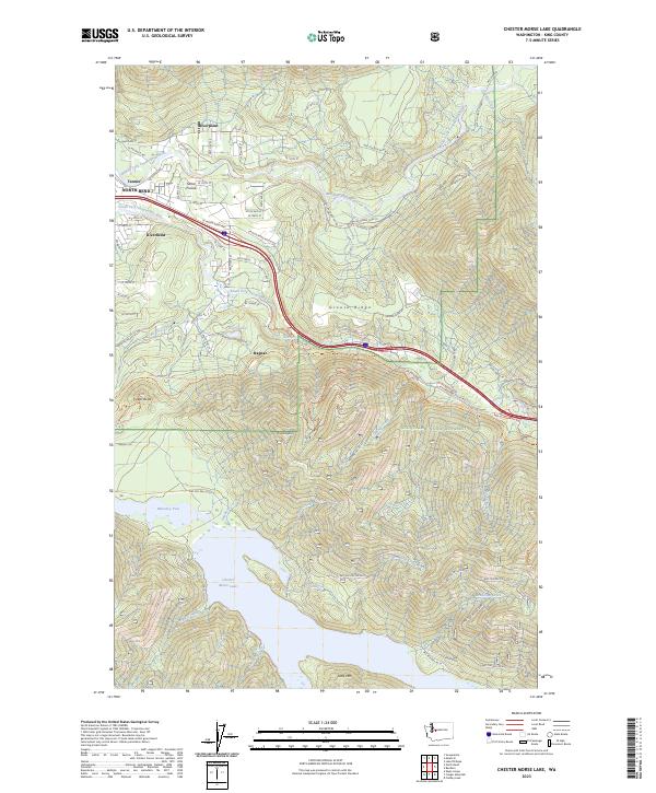 Chester Morse Lake topographic map thumbnail