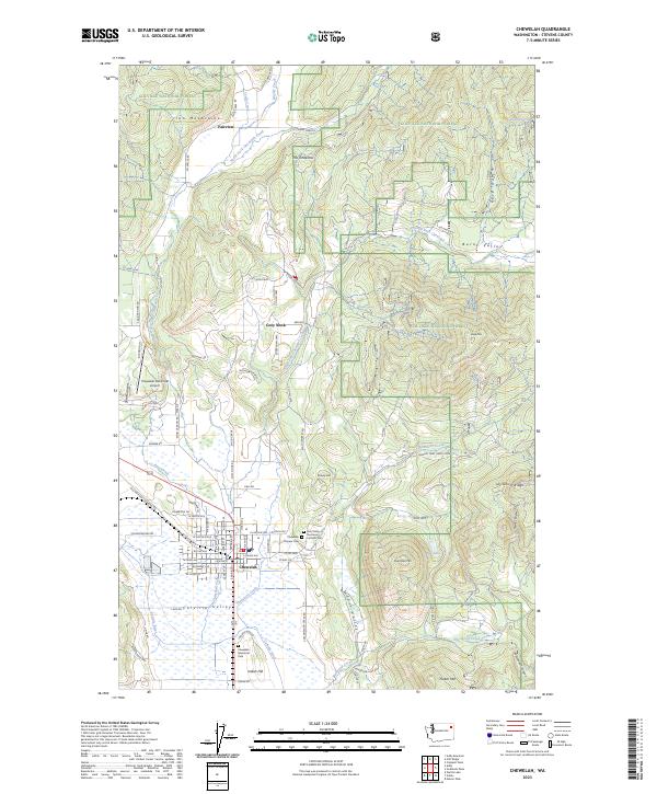 Chewelah topographic map thumbnail